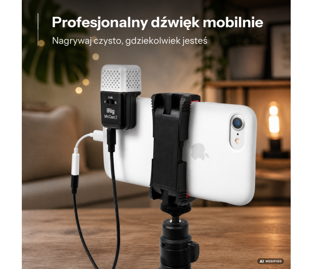 IK Multimedia iRig Mic Cast 2 - Mikrofon pojemn. iOS/Android - 1584805 - zdjęcie 6